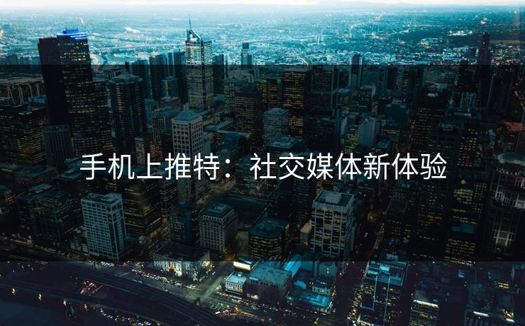 手机上推特：社交媒体新体验